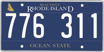 RI license plate 776311