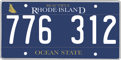 RI license plate 776312