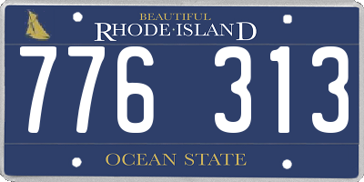 RI license plate 776313