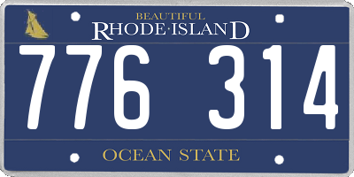 RI license plate 776314