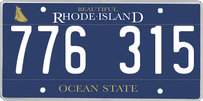 RI license plate 776315