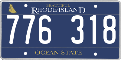 RI license plate 776318