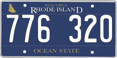 RI license plate 776320