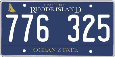 RI license plate 776325