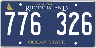 RI license plate 776326
