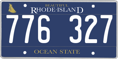 RI license plate 776327