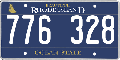 RI license plate 776328