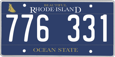RI license plate 776331