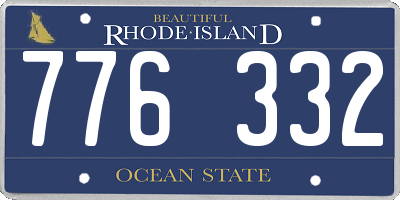 RI license plate 776332