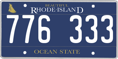 RI license plate 776333
