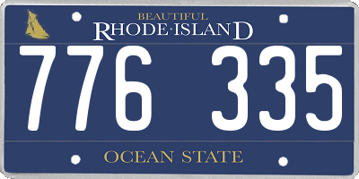 RI license plate 776335