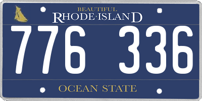 RI license plate 776336