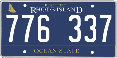 RI license plate 776337