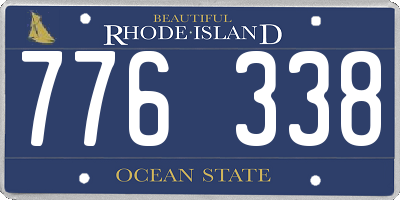 RI license plate 776338
