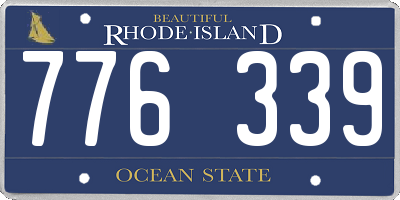 RI license plate 776339