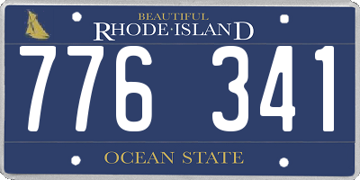 RI license plate 776341