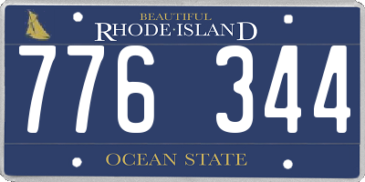 RI license plate 776344