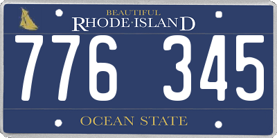 RI license plate 776345