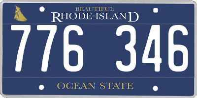 RI license plate 776346