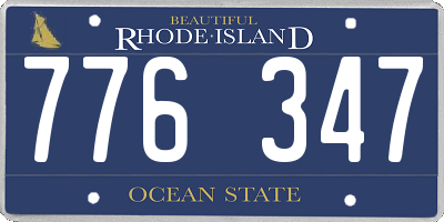 RI license plate 776347