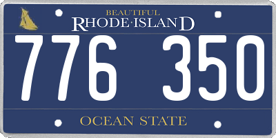 RI license plate 776350