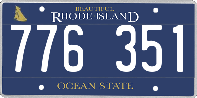 RI license plate 776351