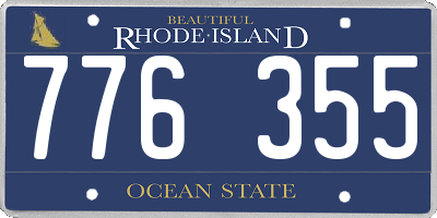 RI license plate 776355