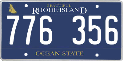 RI license plate 776356