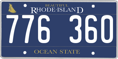 RI license plate 776360
