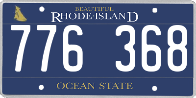 RI license plate 776368