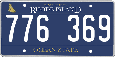RI license plate 776369
