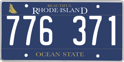 RI license plate 776371