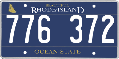 RI license plate 776372