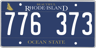 RI license plate 776373