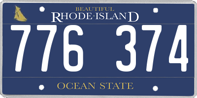 RI license plate 776374