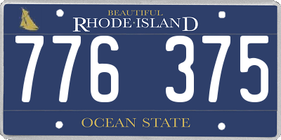 RI license plate 776375