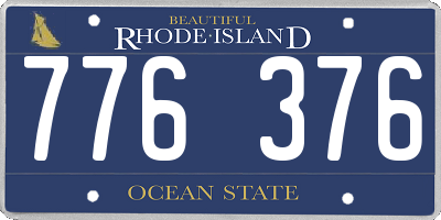 RI license plate 776376
