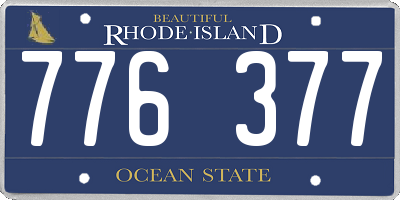 RI license plate 776377