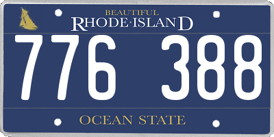 RI license plate 776388
