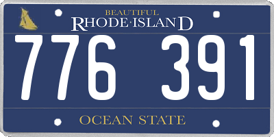 RI license plate 776391