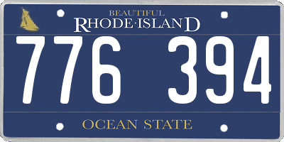 RI license plate 776394