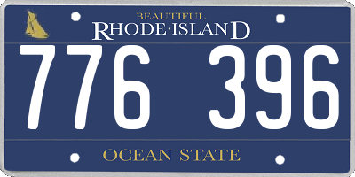 RI license plate 776396