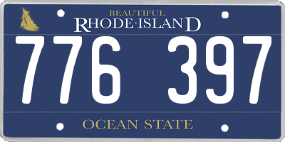 RI license plate 776397