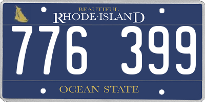 RI license plate 776399