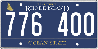 RI license plate 776400