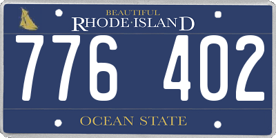 RI license plate 776402