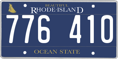RI license plate 776410