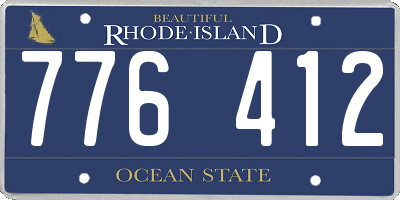 RI license plate 776412