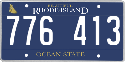 RI license plate 776413