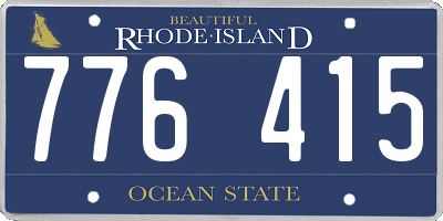 RI license plate 776415